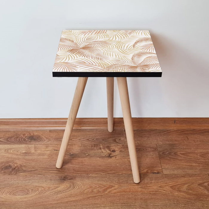Hanah Home Mesa Auxiliar Blanco y Camel Hanah Home Mesa Auxiliar Blanco y Camel